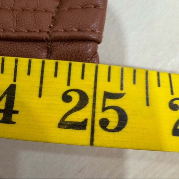 Abercrombie & Fitch The 90s Straight Ultra High Rise Faux Leather Pants Brown 14 - Picture 15 of 15